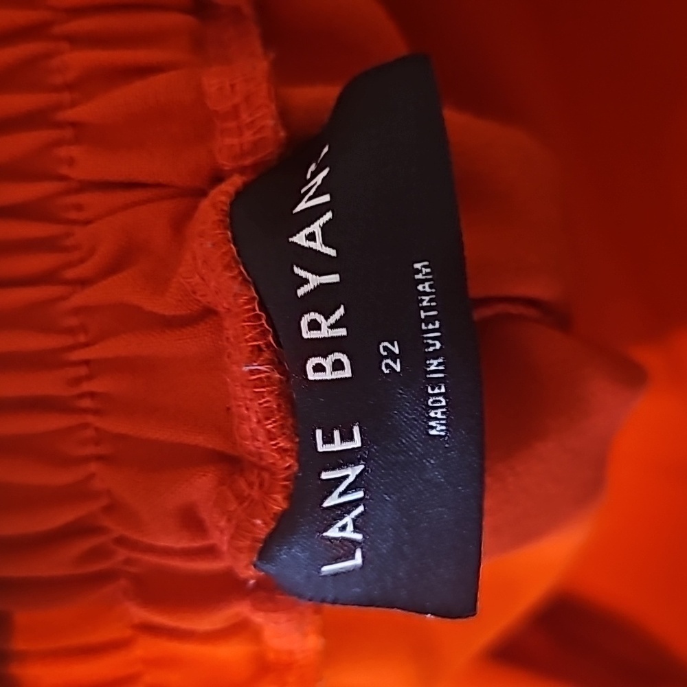 Lane Bryant Perfect Drape Pull-On Straight Pant fire red sz 22 WP259 - Picture 7 of 7